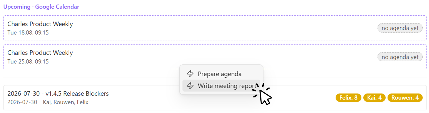 Meeting Board